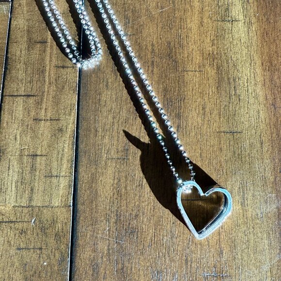 NEW Floral Vintage Spoon Heart Necklace, Bent Spoon Heart Pendant - Picture 8 of 8